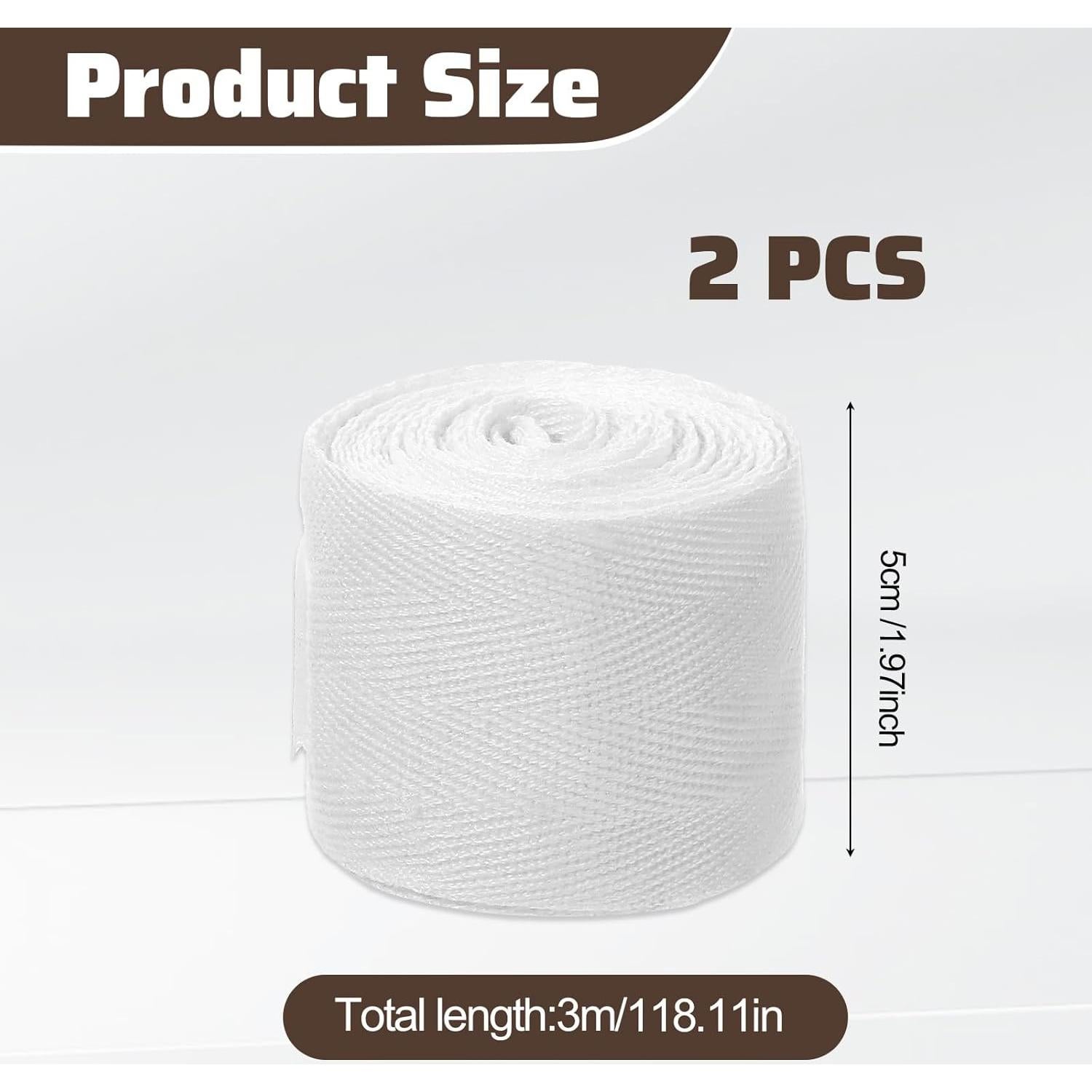 Envolturas de Mano de Boxeo Skrfren 3.1m Algodón Blancas 2pcs