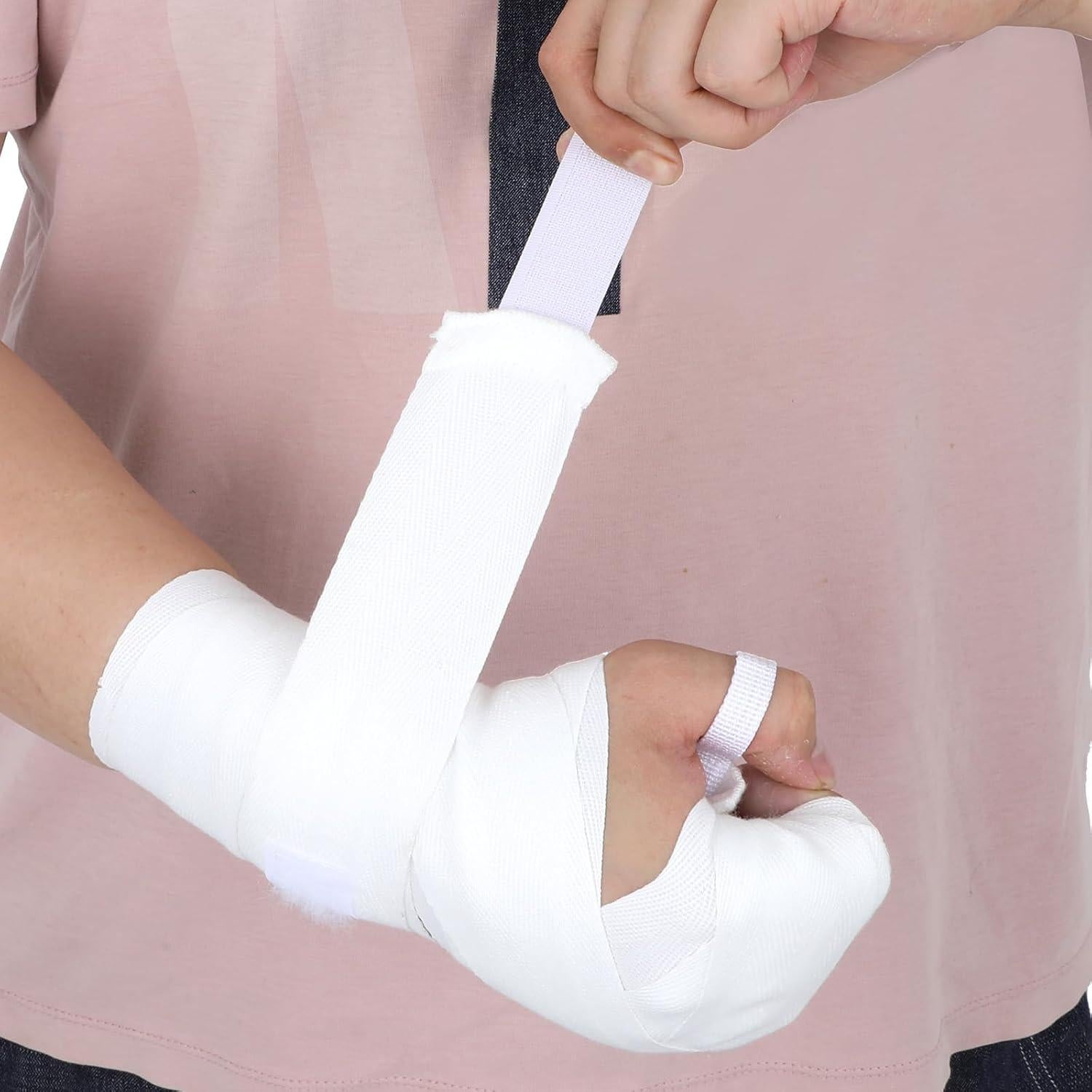 Envolturas de Mano de Boxeo Skrfren 3.1m Algodón Blancas 2pcs