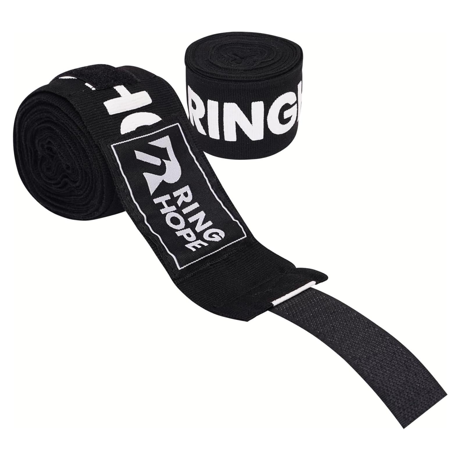 Envolturas de Mano Ring Hope 180" Negras - Boxeo, MMA, Muay Thai