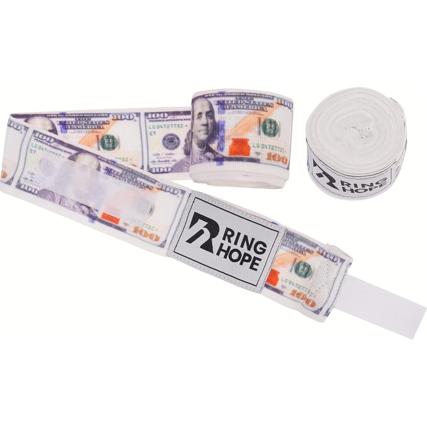 Envolturas de Mano de Boxeo RingHope 457 cm - Dólar - Transpirables