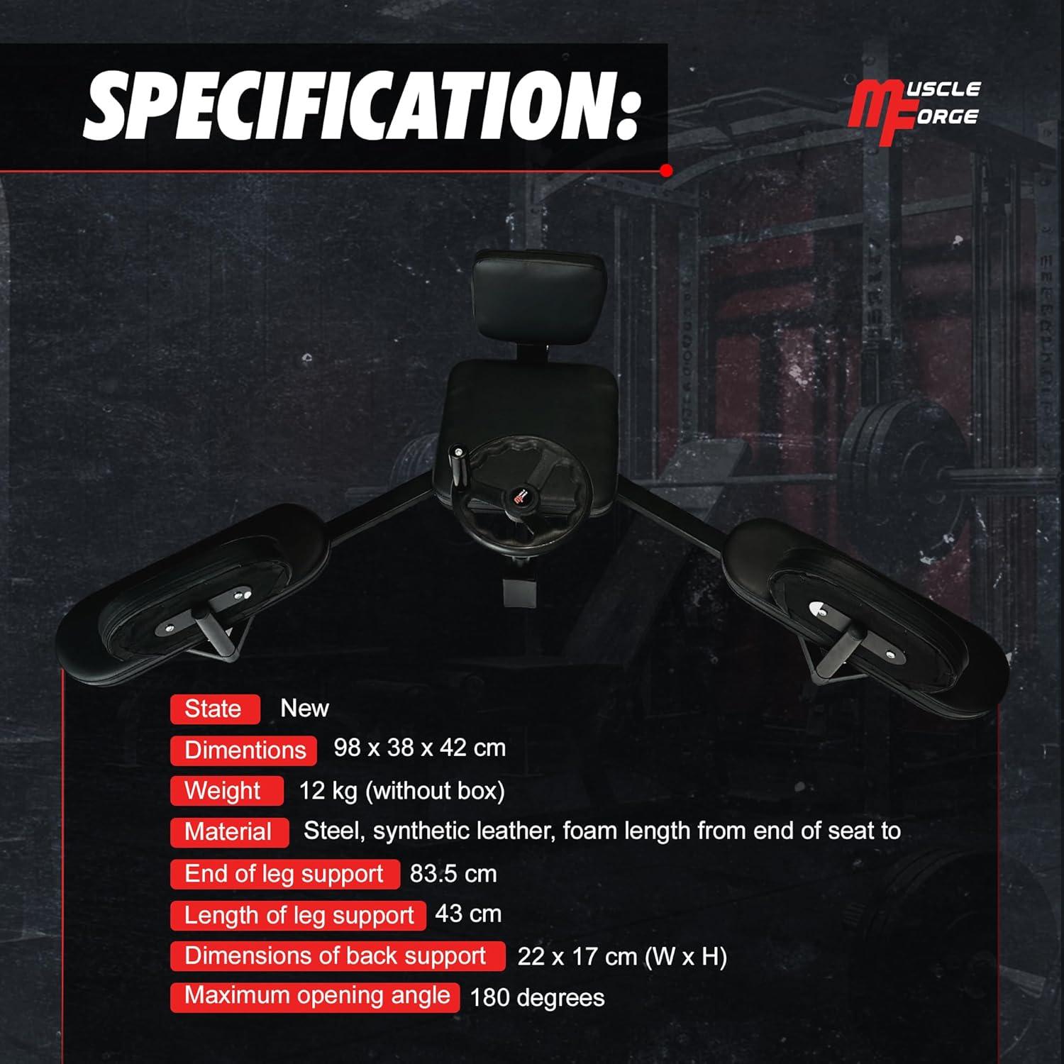 Estirador de Piernas MuscleForge para Flexibilidad 180°
