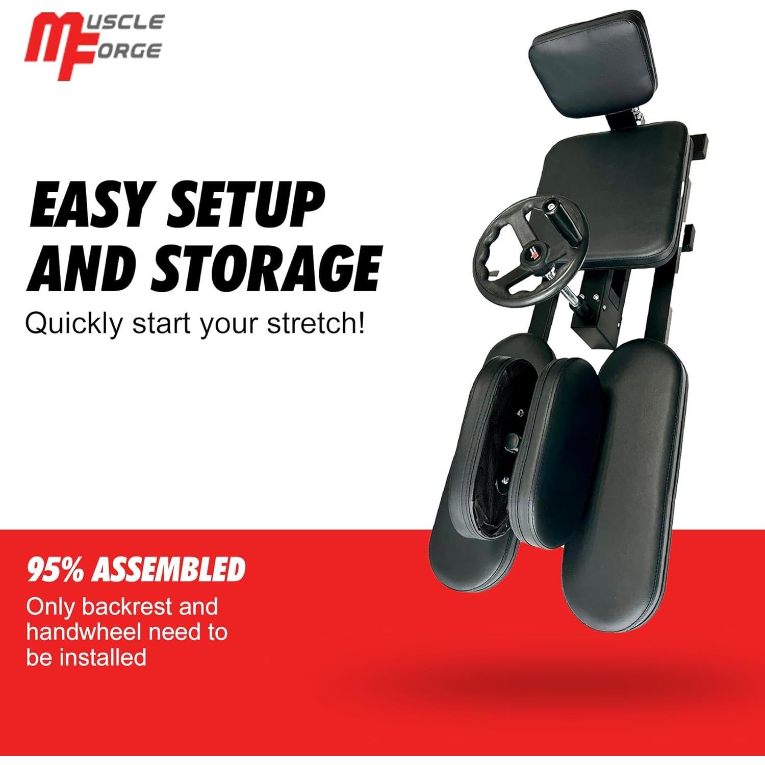 Estirador de Piernas MuscleForge para Flexibilidad 180°