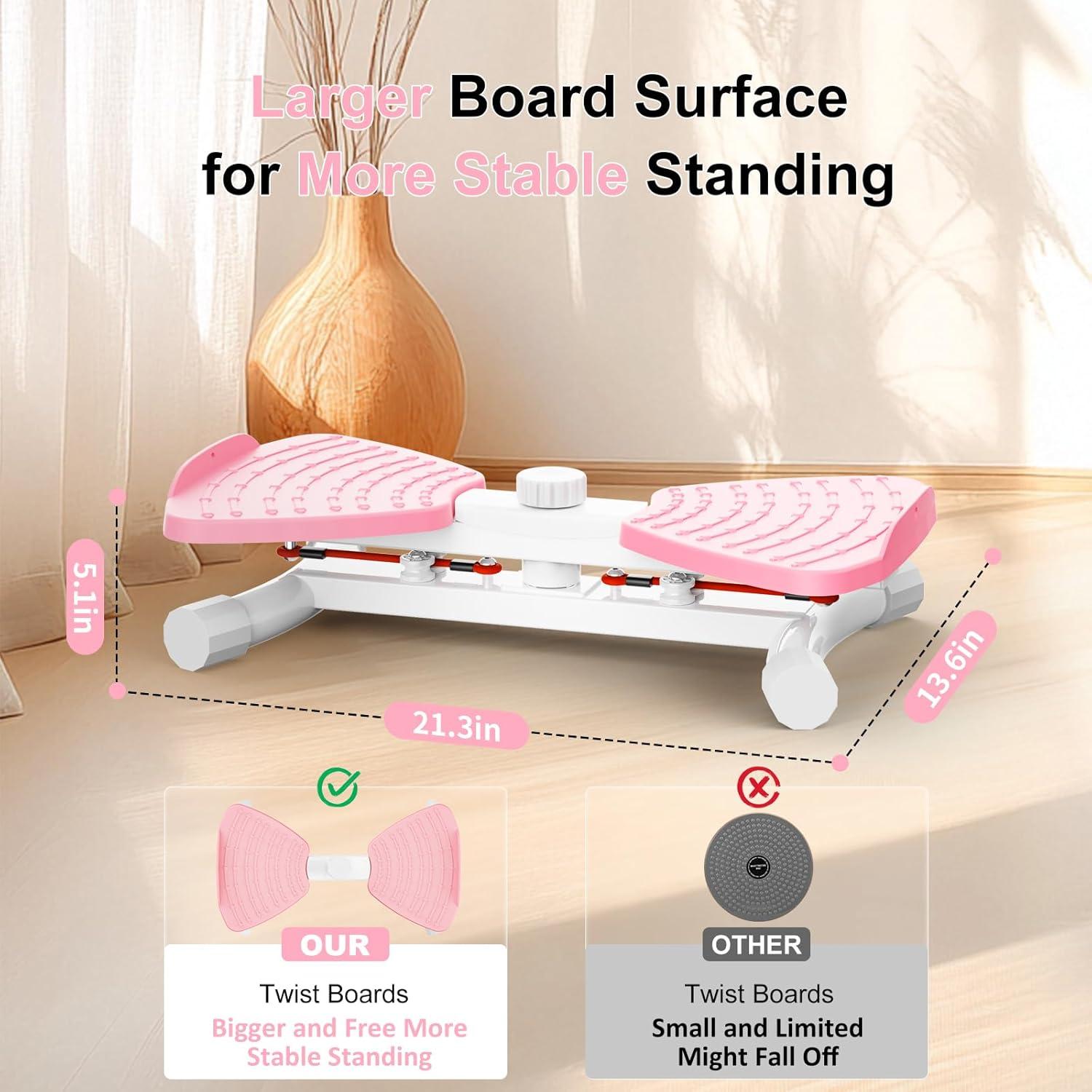 Máquina de Abdominales Zieuyend Waist Twister Rosa 136 kg