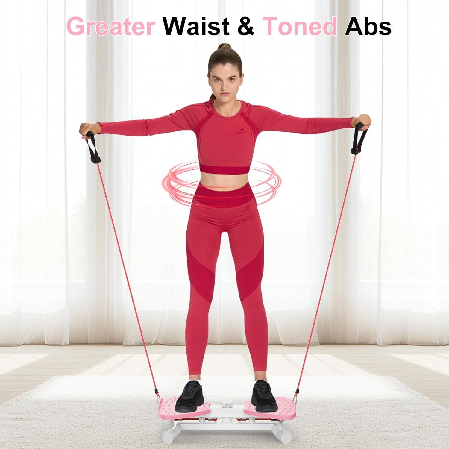 Máquina de Abdominales Zieuyend Waist Twister Rosa 136 kg