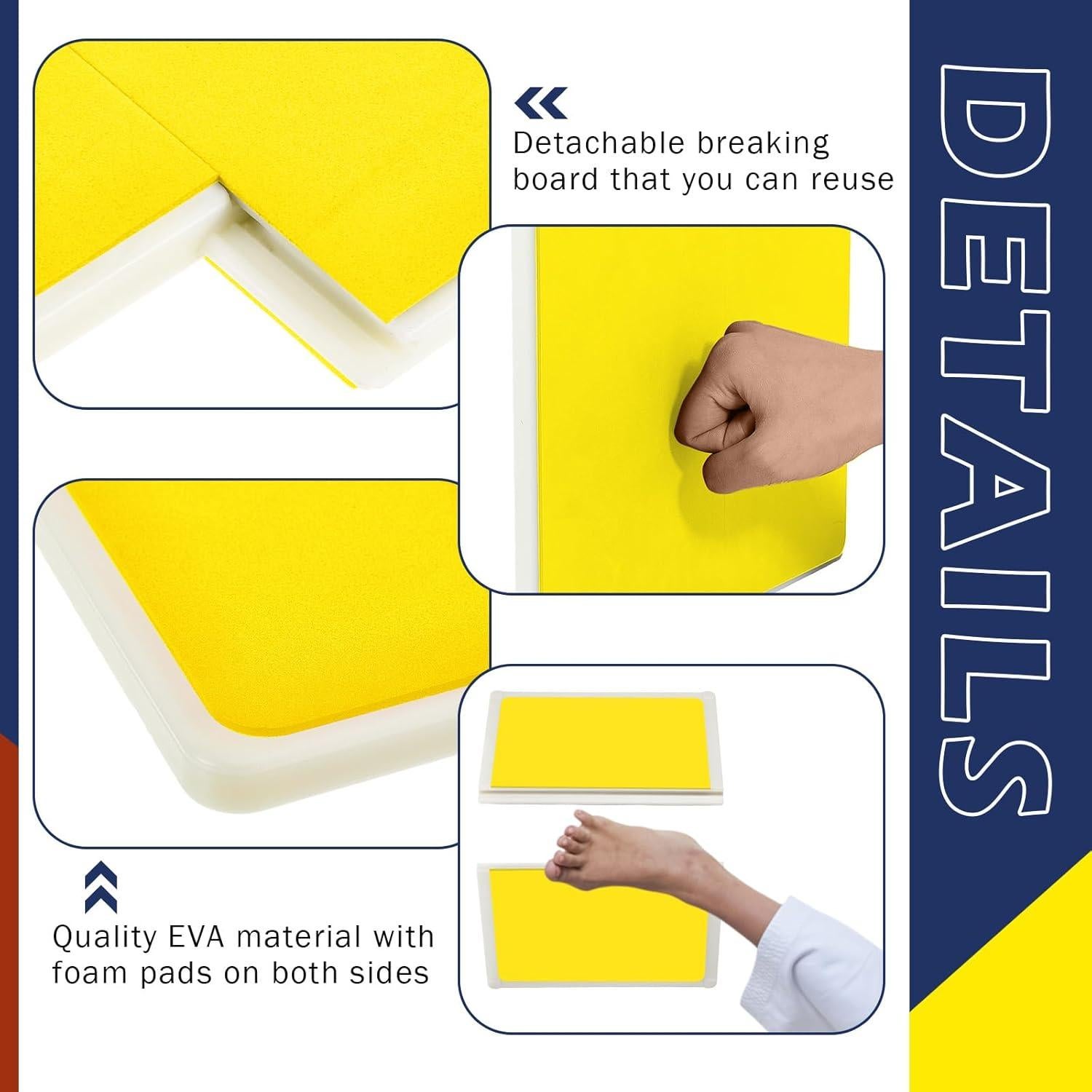 Tablero Requebrajable Jecery Amarillo para Taekwondo y Karate