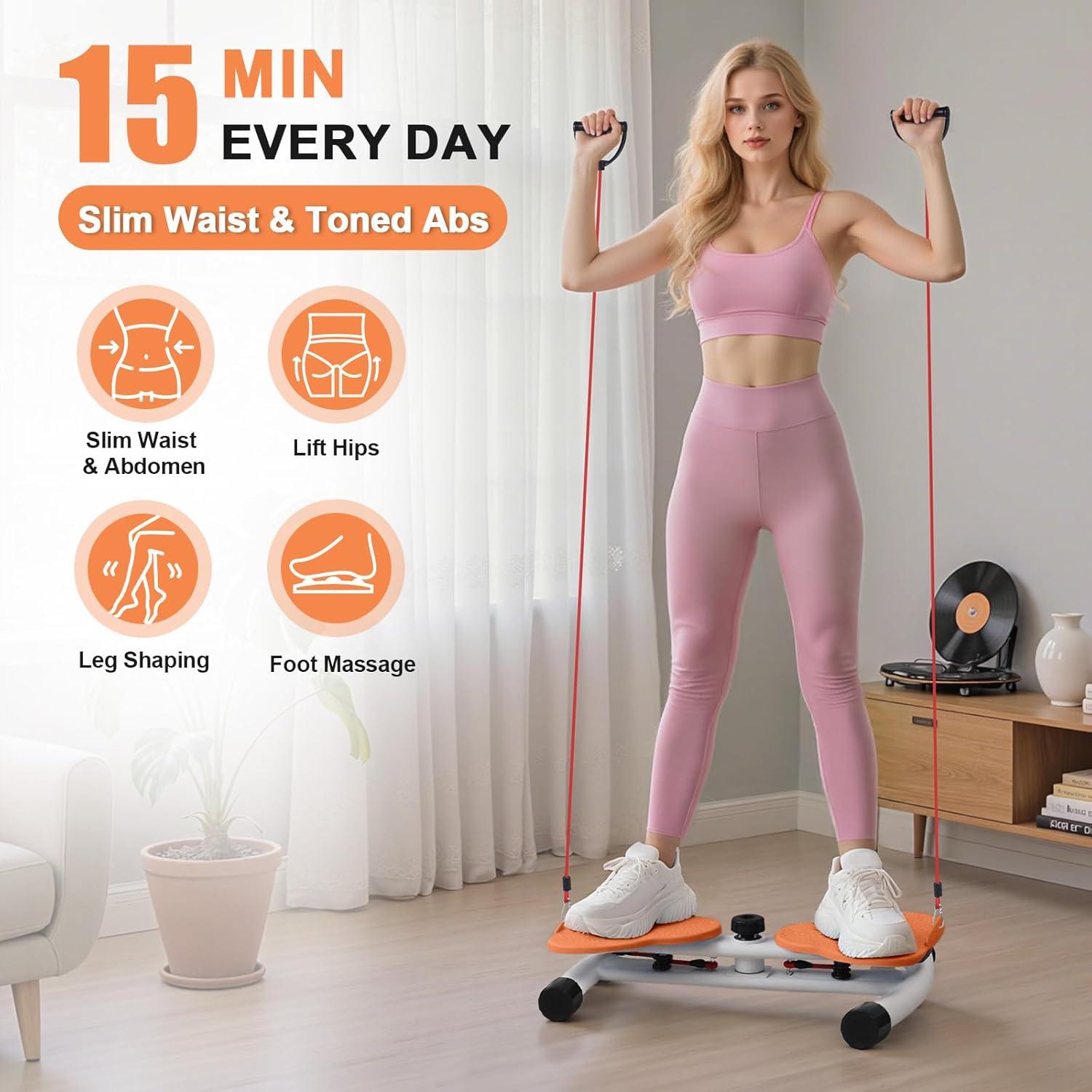 Tabla de Torsión Abdominal Hualonger con Bandas de Resistencia