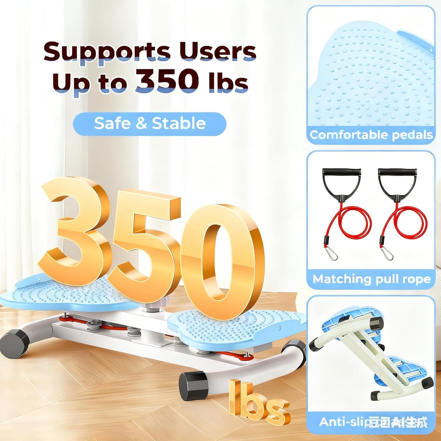 Torno de Cintura Genérico SDJSQCXNY 350 lbs Azul - Rodillo Abdominal