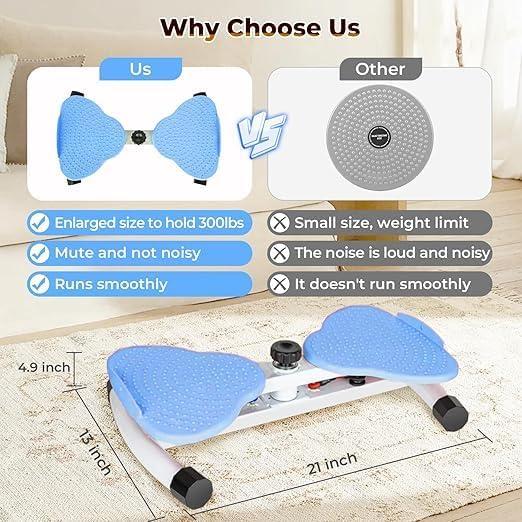 Torno de Cintura Genérico SDJSQCXNY 350 lbs Azul - Rodillo Abdominal