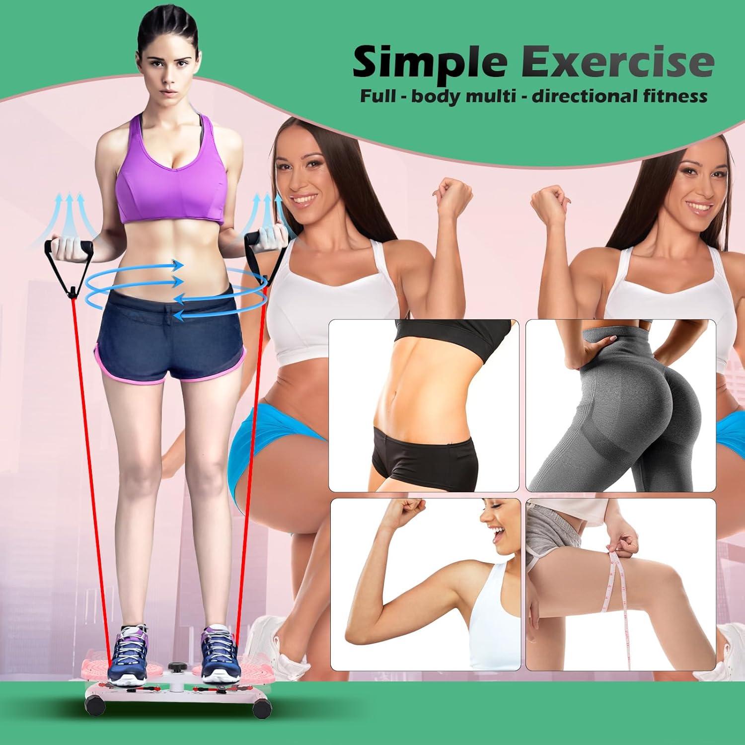 Máquina de Giros de Cintura Liqwr Ajustable 150 kg Rosa