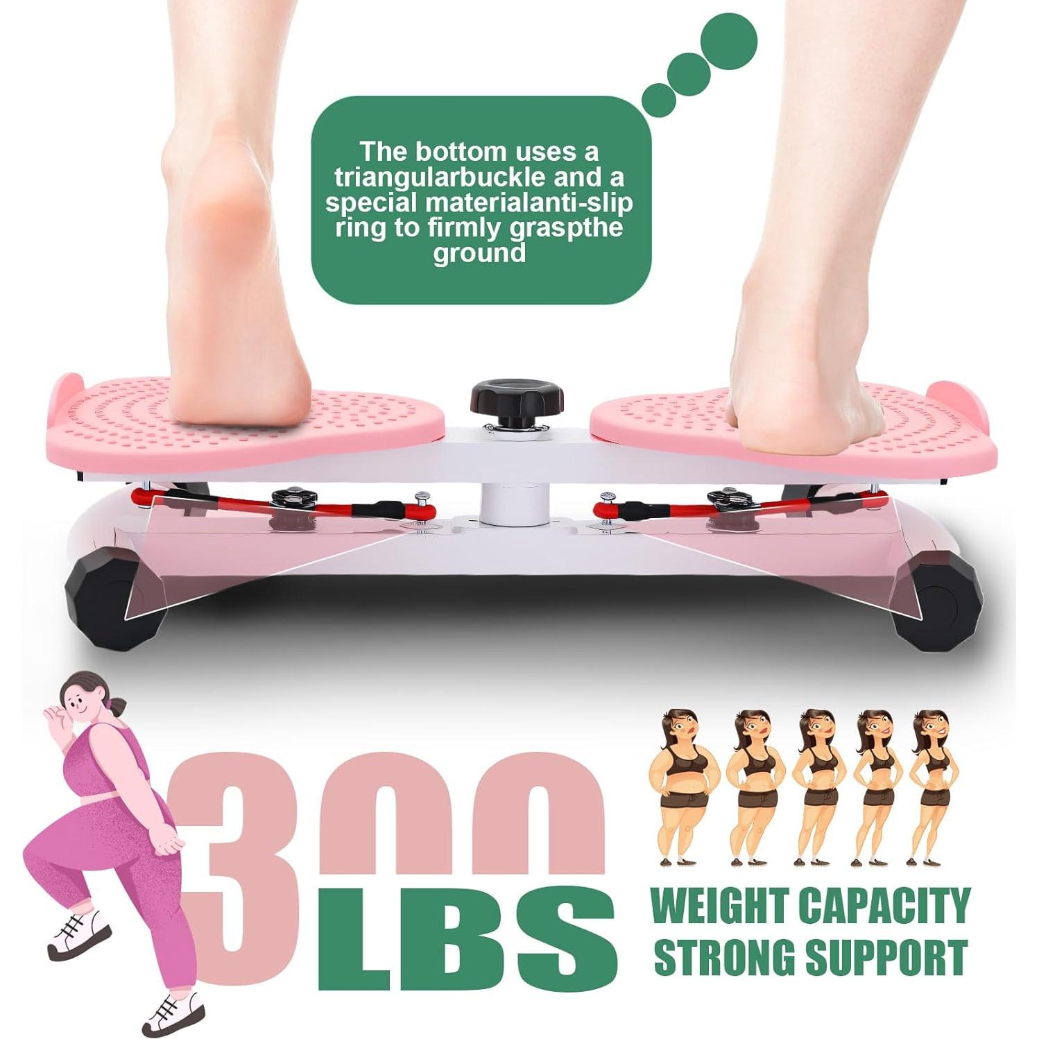 Máquina de Giros de Cintura Liqwr Ajustable 150 kg Rosa