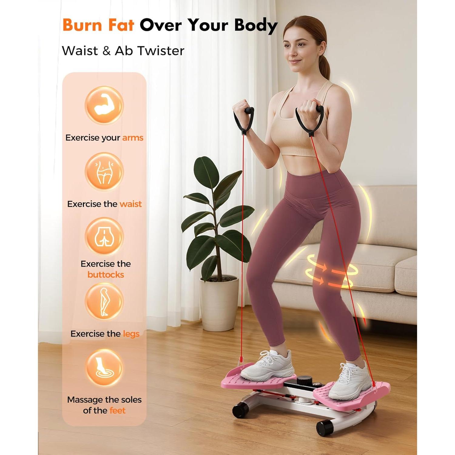 Máquina de Giros de Cintura RENRUI NYP-PINK 300kg Silenciosa