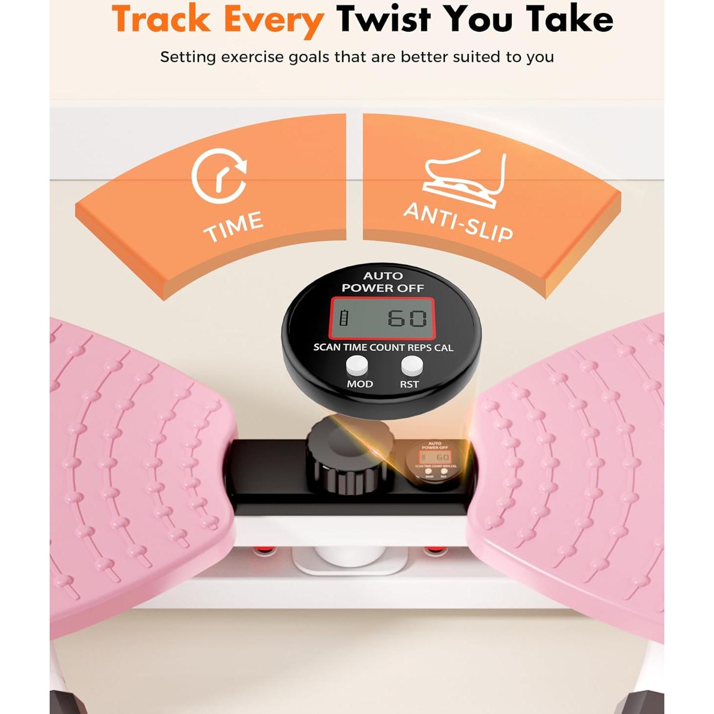 Máquina de Giros de Cintura RENRUI NYP-PINK 300kg Silenciosa