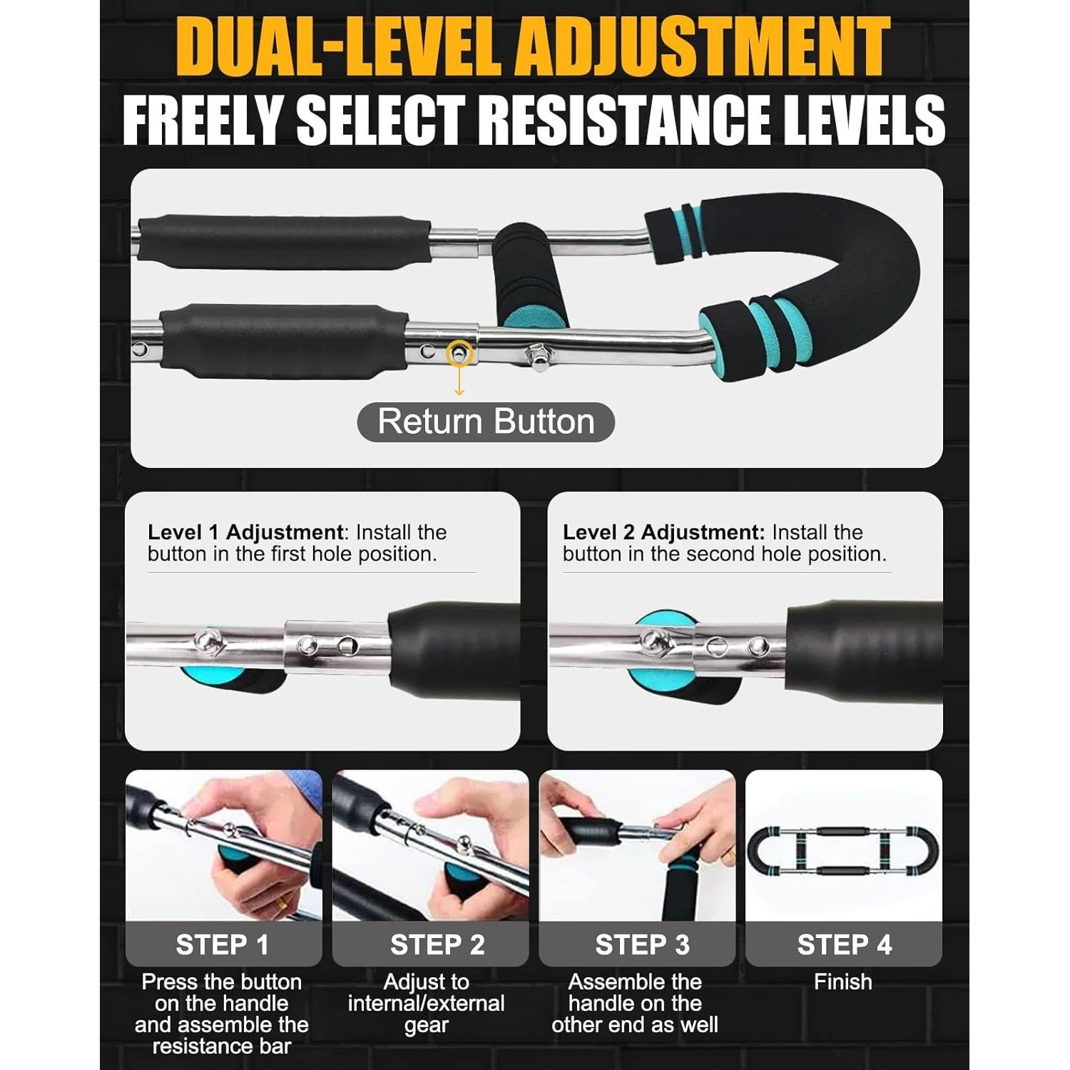 Entrenador de brazos NST Expansores de pecho 30-270lbs (13.6-122.5kg)