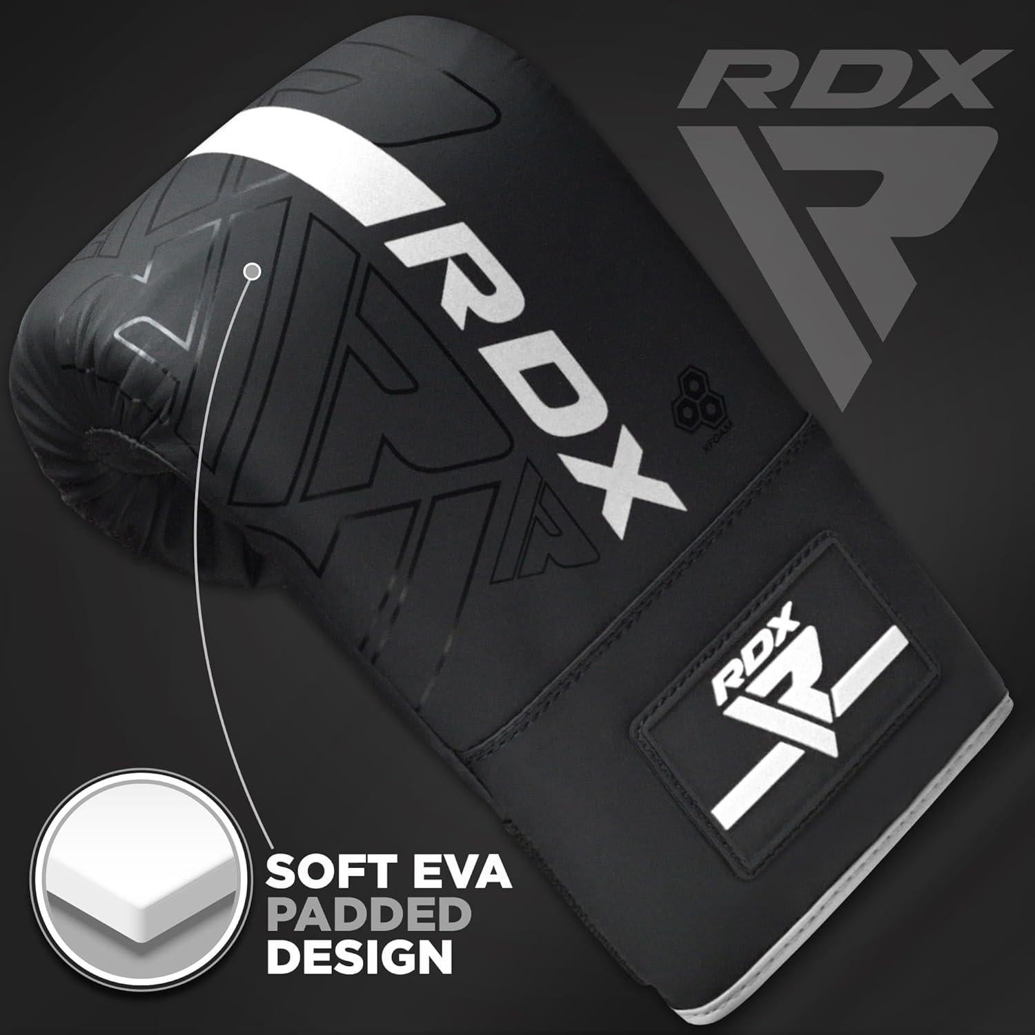 Guantes de Boxeo RDX-BMR-F6MW, Cuero Maya, Medianos, Unisex