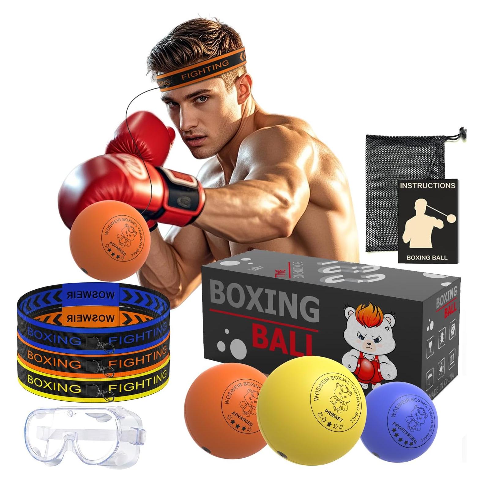 Bola de Boxeo de Reflexión WOSWEIR BO0029 - Entrenamiento Agilidad y Coordinación