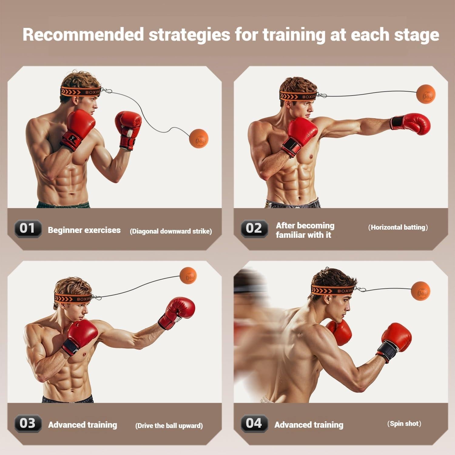 Bola de Boxeo de Reflexión WOSWEIR BO0029 - Entrenamiento Agilidad y Coordinación