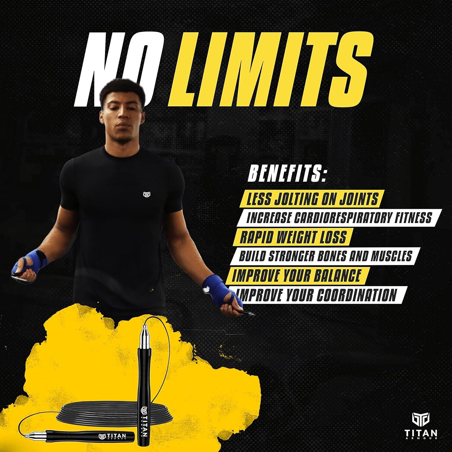 Cuerda de Velocidad Titan Armour Ajustable para Fitness 320 cm