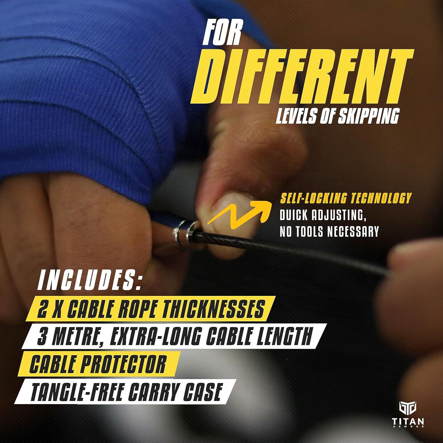 Cuerda de Velocidad Titan Armour Ajustable para Fitness 320 cm