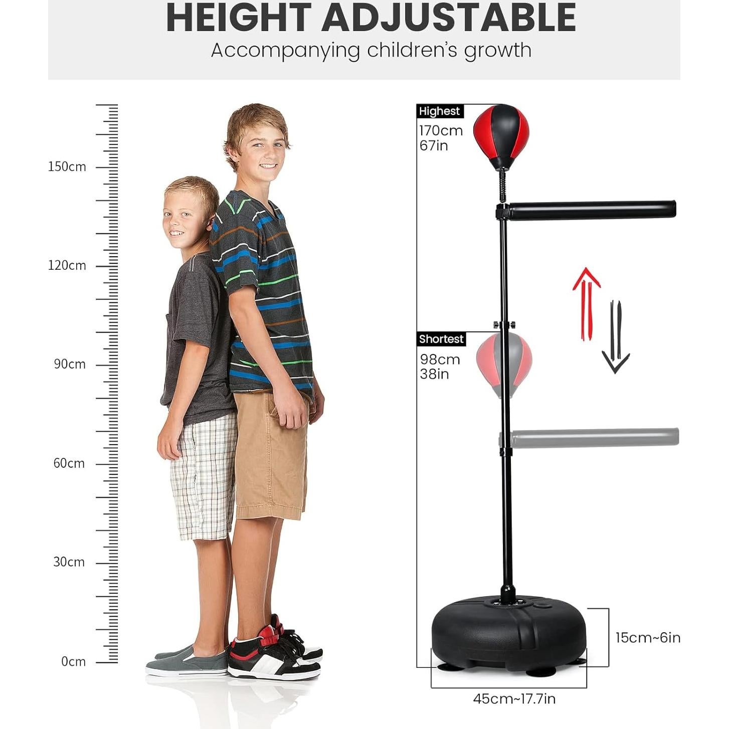 Barra de Boxeo INNOLIFE Ajustable para Niños 6-12 Años