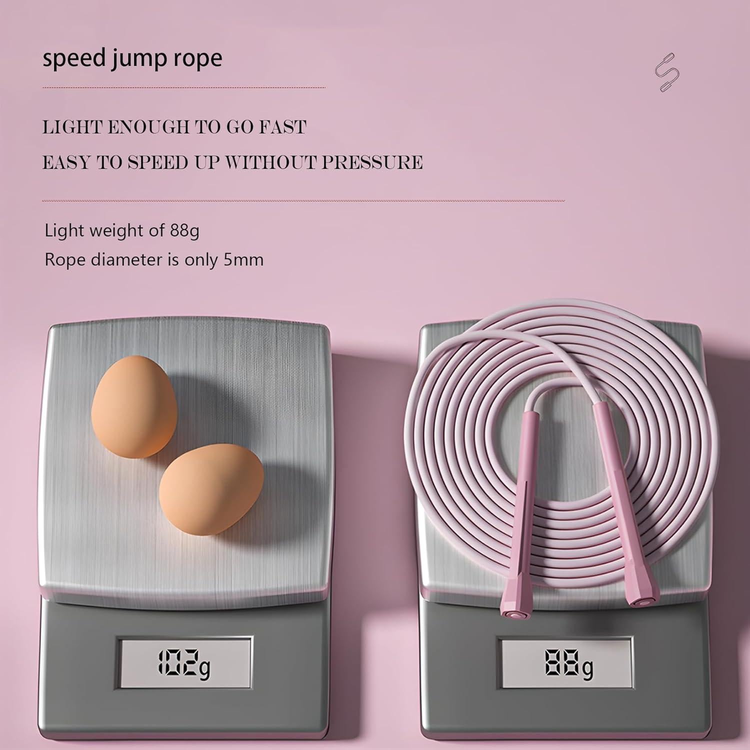 Cuerda de Saltar Ajustable GSMIEY para Niños y Adultos - PVC