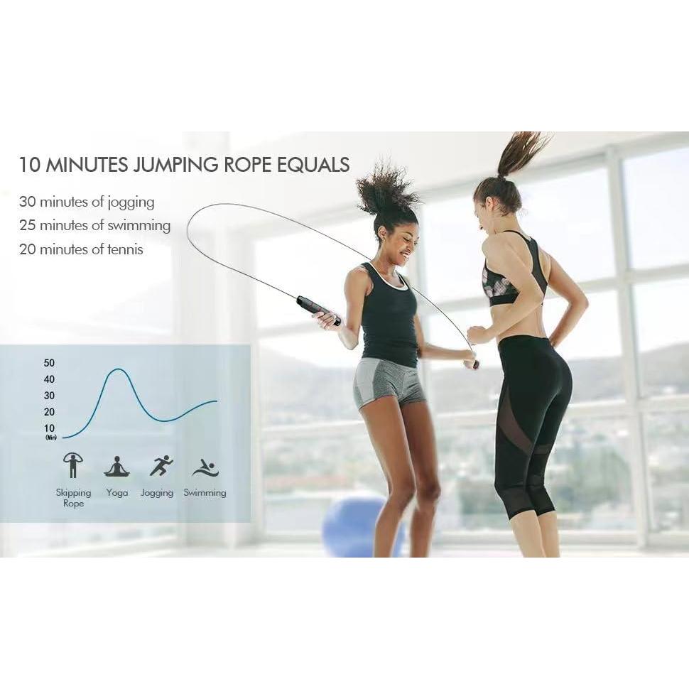 Cuerda de Saltar Ajustable YHFAEYA 2.8m con Rodamientos