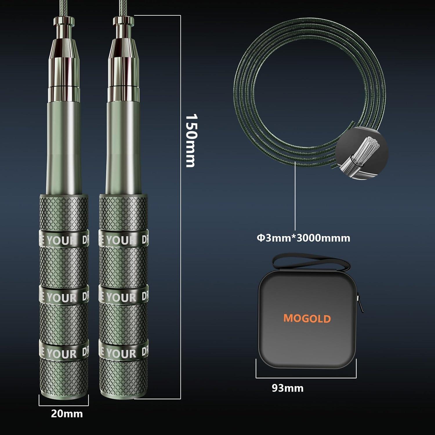 Cuerda de Salto Plegable MOGOLD T35 Ajustable PVC 3.05m