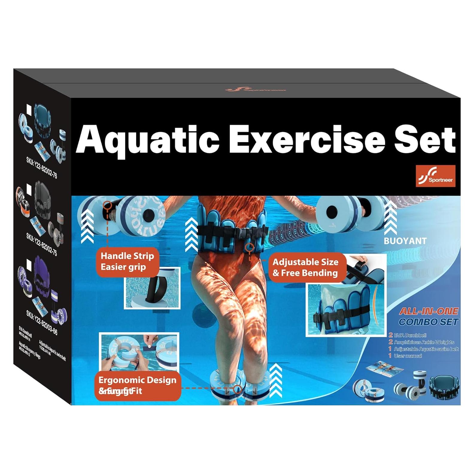 Conjunto de Ejercicio Acuático Sportneer - Pesas y Cinturón