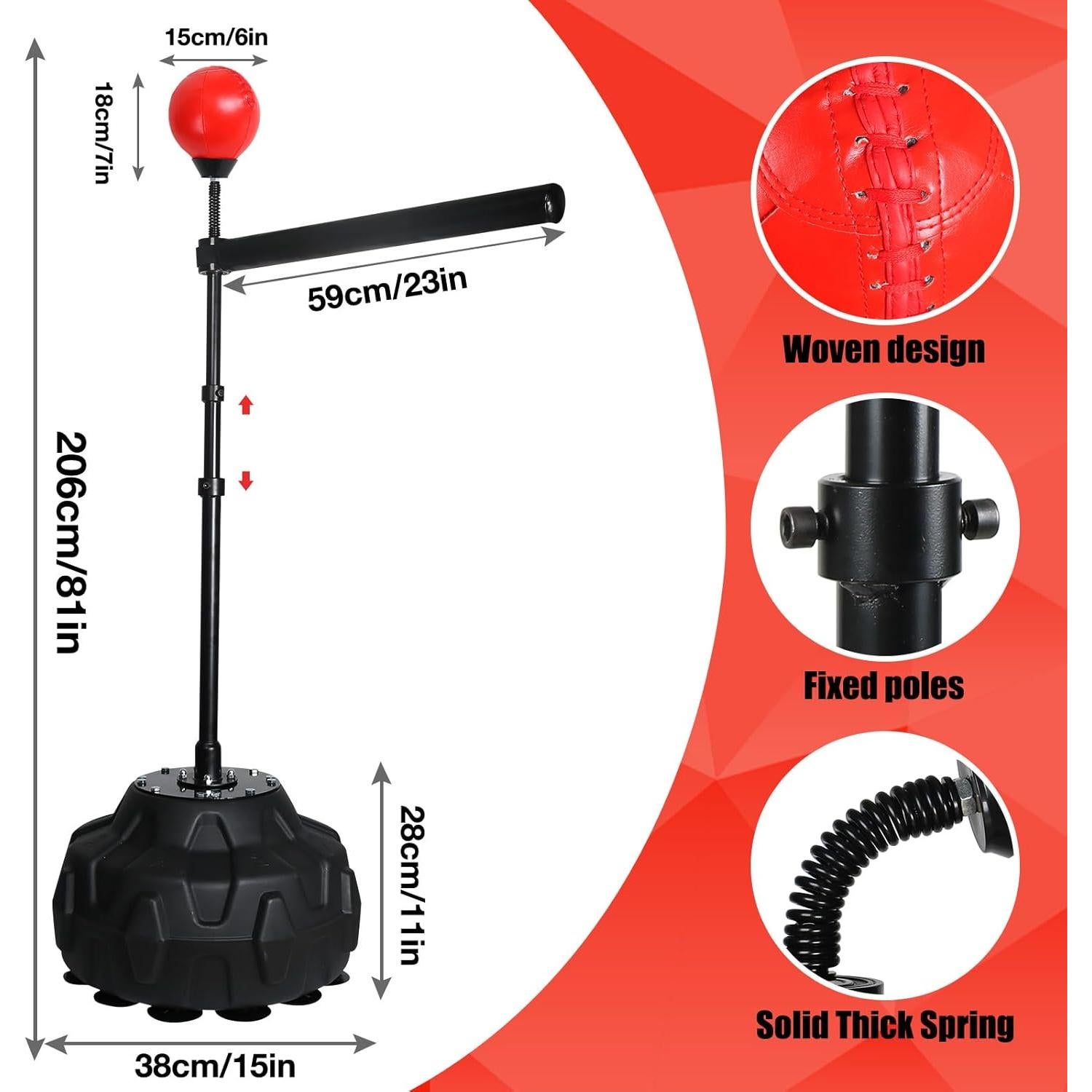 Bolsa de Boxeo Refleja INNOLIFE TM-0076 Ajustable 114-203 cm