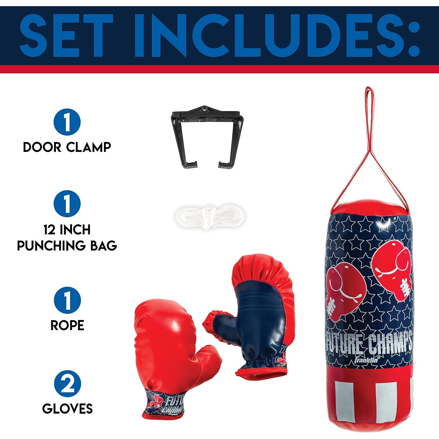 Conjunto de Boxeo Mini Franklin Sports para Niños - Saco y Guantes