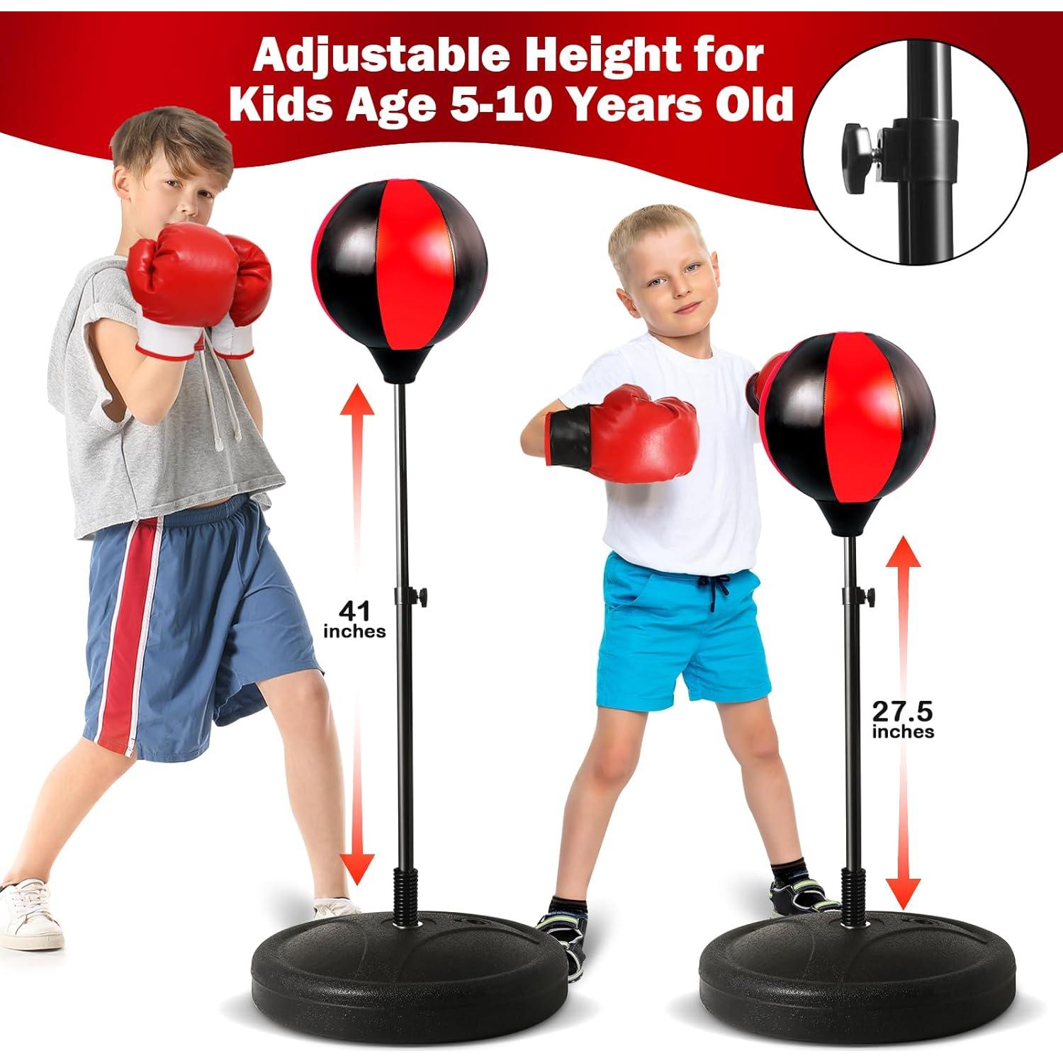 Saco de Boxeo para Niños Woyebaby con Guantes y Soporte Ajustable