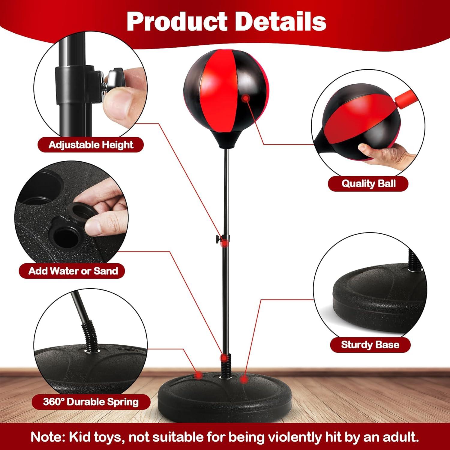 Saco de Boxeo para Niños Woyebaby con Guantes y Soporte Ajustable