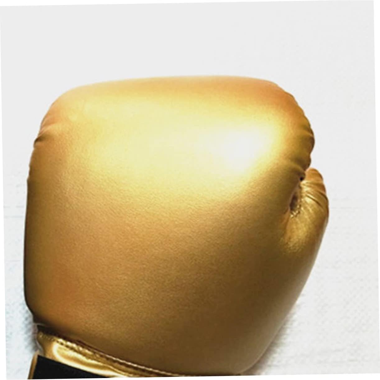 Guantes de Boxeo para Niños Happyyami, Cuero PU Dorado, 23x14cm