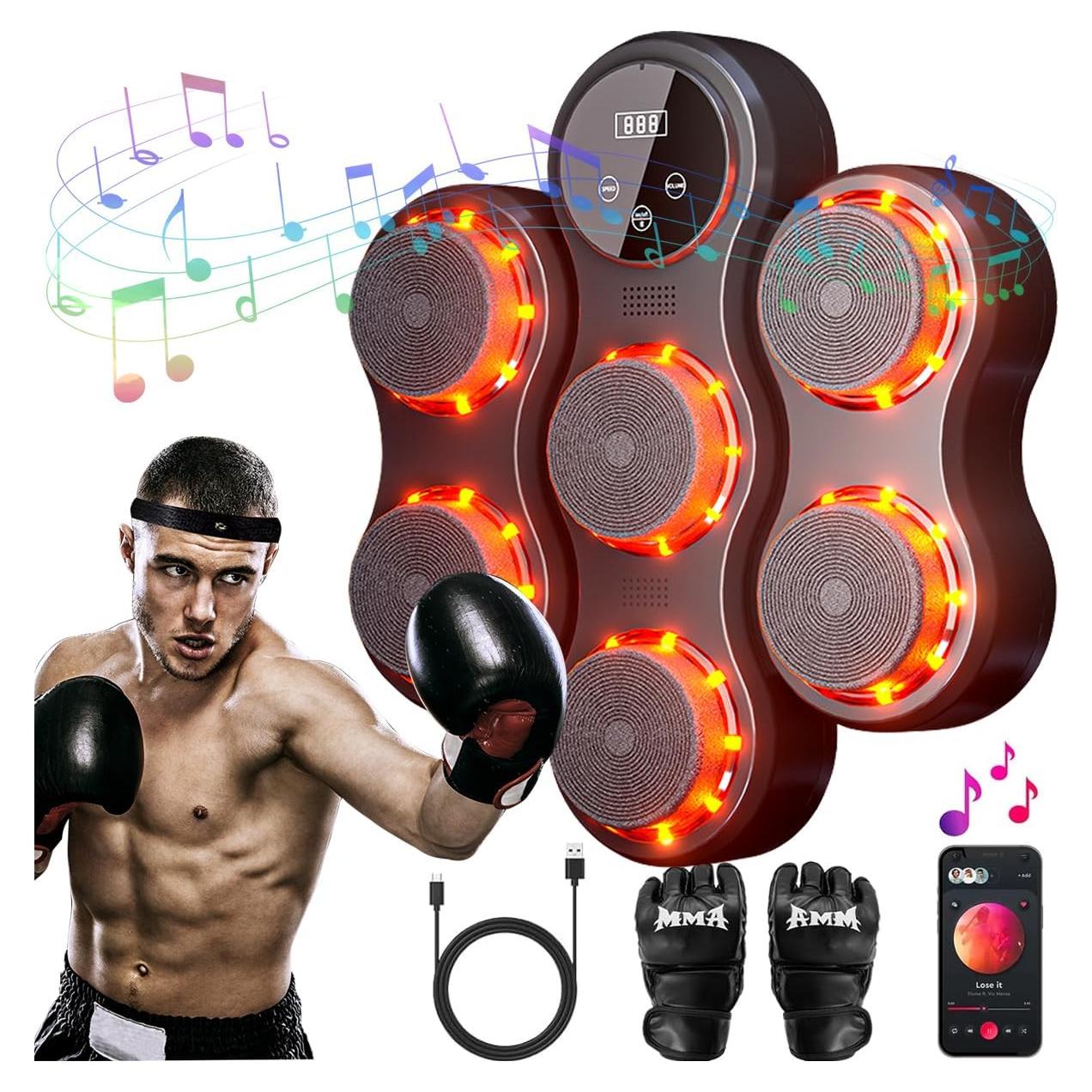 Máquina de Boxeo Musical Inteligente DentJet con Guantes