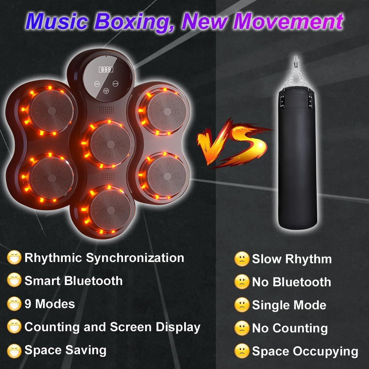 Máquina de Boxeo Musical Inteligente DentJet con Guantes