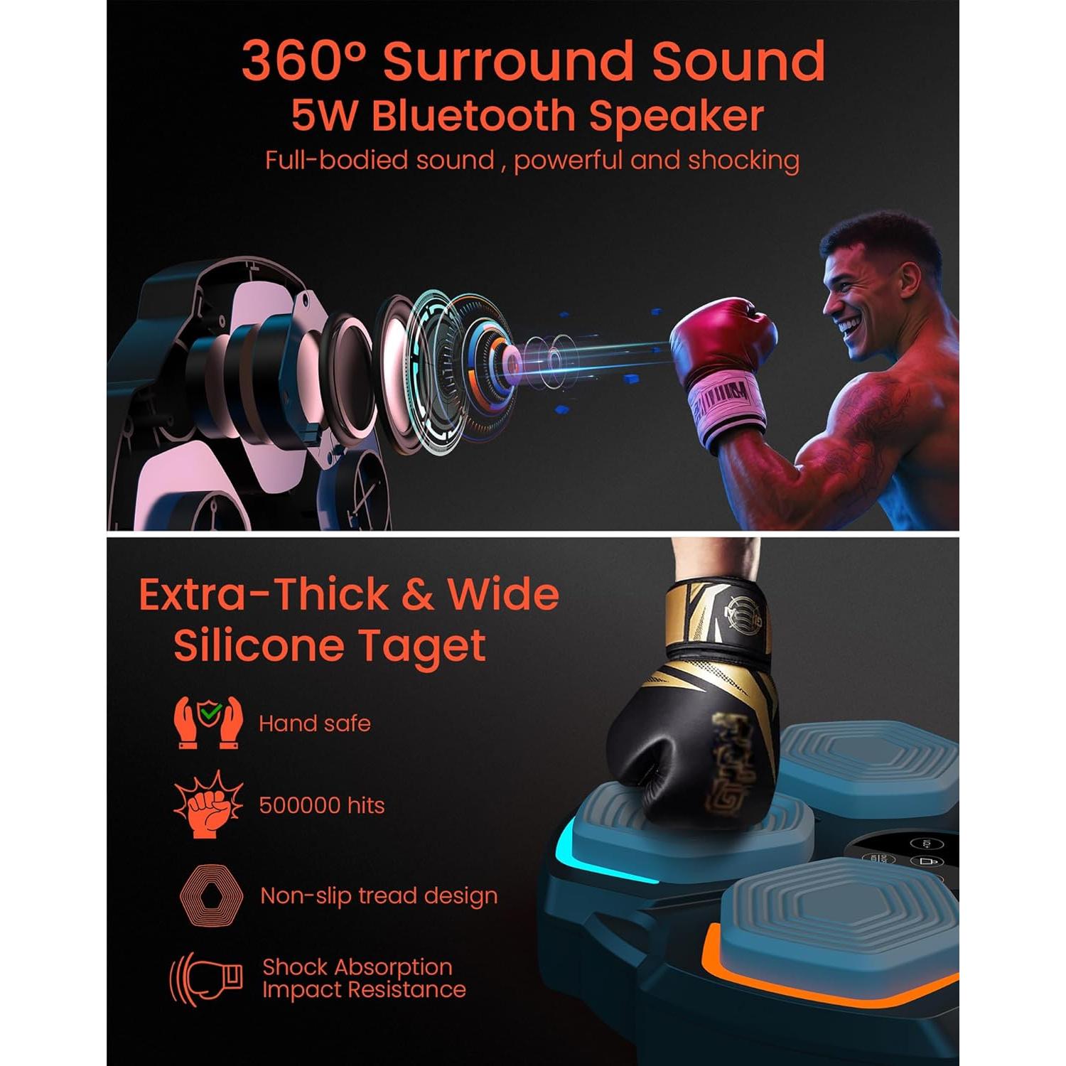 Máquina de Boxeo Musical Beslike - Entrenador Bluetooth 8 Velocidades