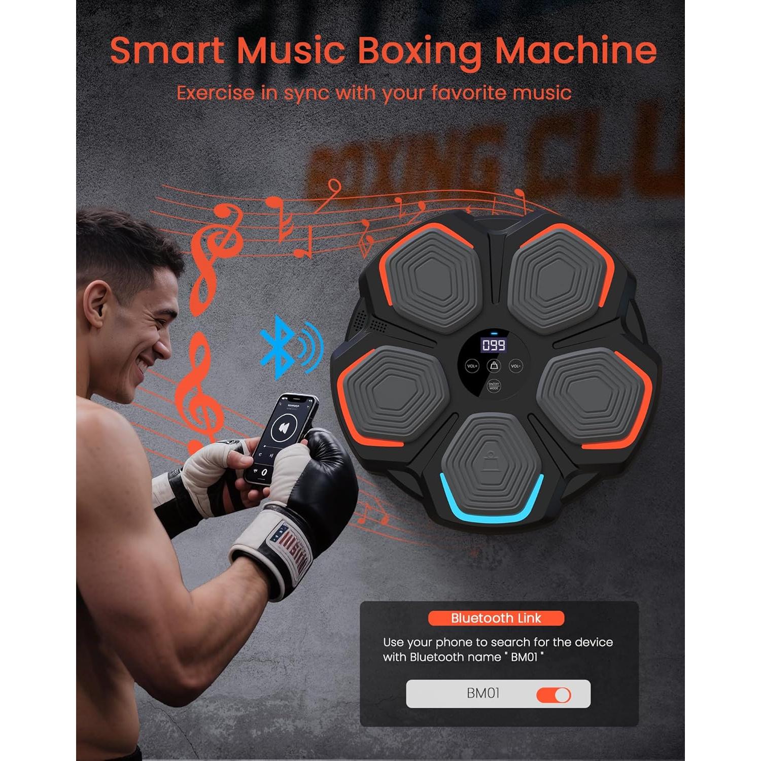 Máquina de Boxeo Musical Beslike - Entrenador Bluetooth 8 Velocidades