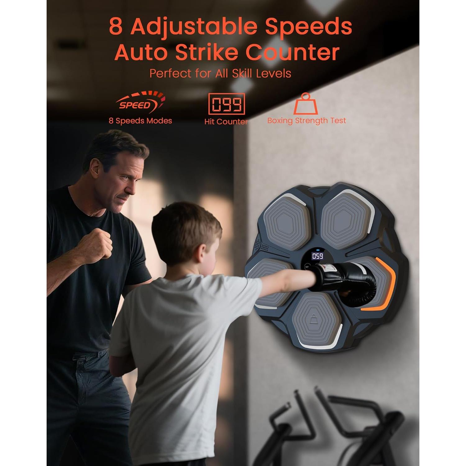 Máquina de Boxeo Musical Beslike - Entrenador Bluetooth 8 Velocidades