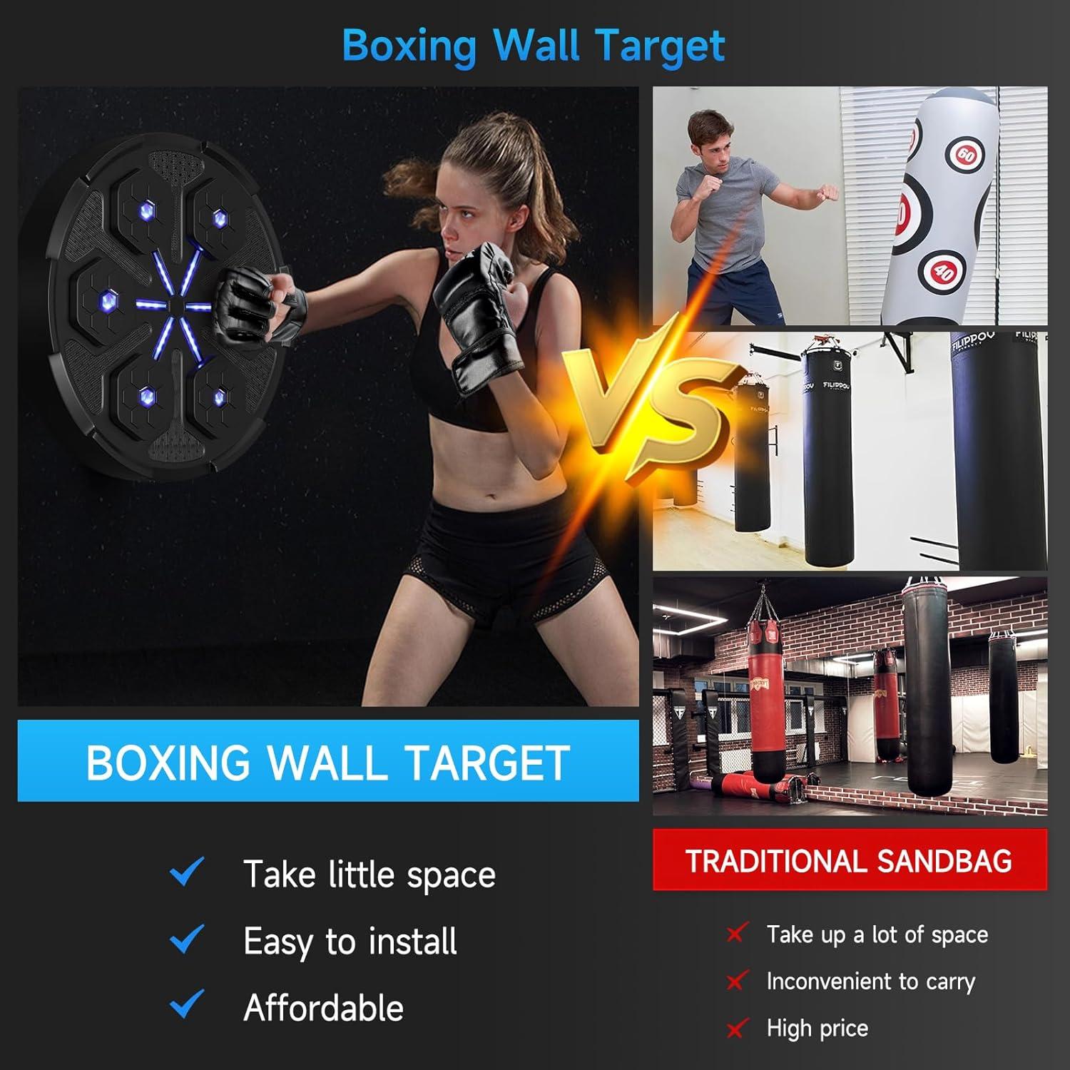 Máquina de Boxeo Musical Bruce & Shark con Guantes - Entrenador Inteligente