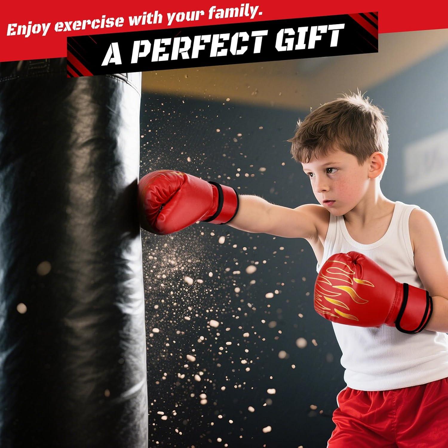 Juego de Guantes de Boxeo YORWHIN para Niños - Rojo - Entrenamiento