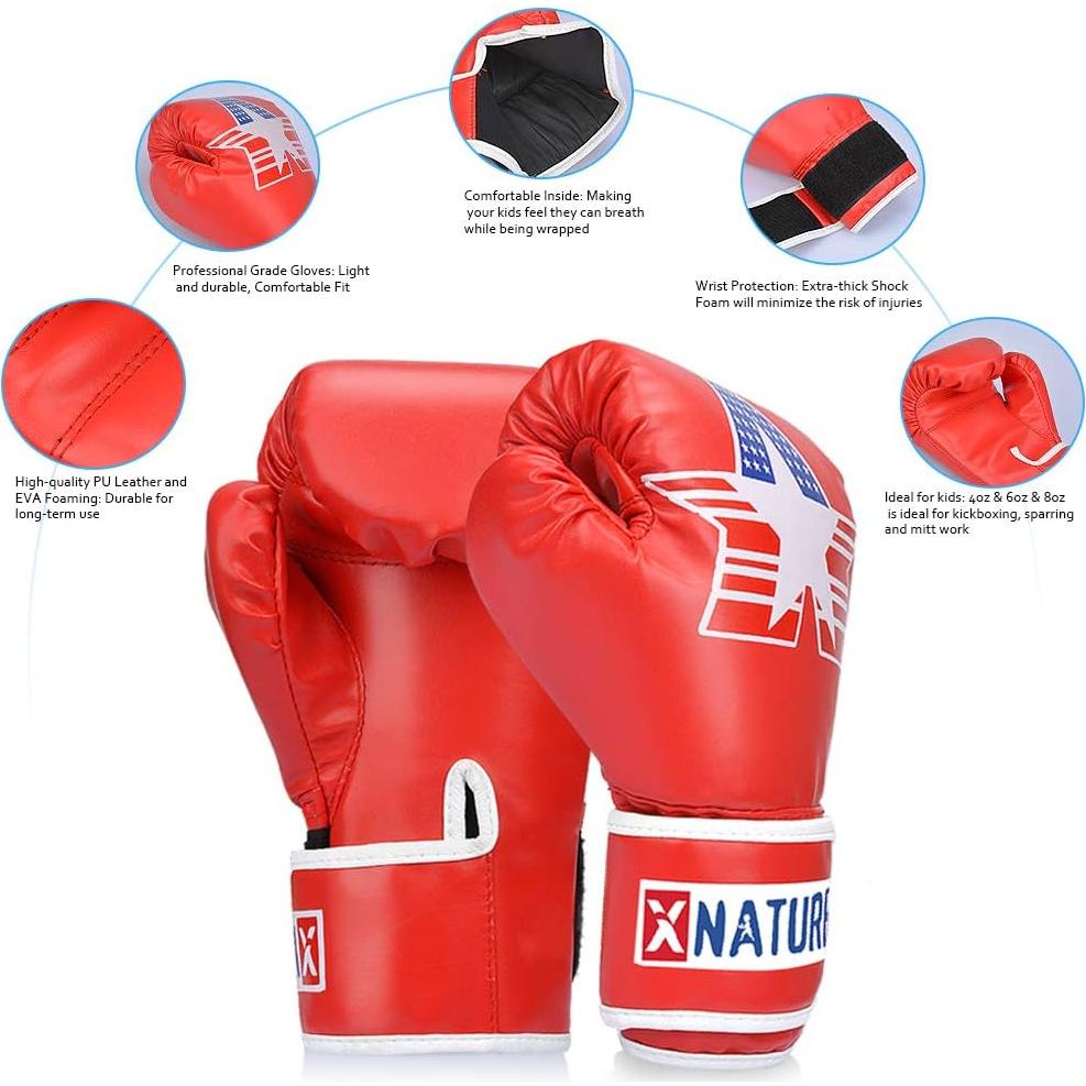 Guantes de Boxeo para Niños Xnature 4oz 6oz 8oz PU