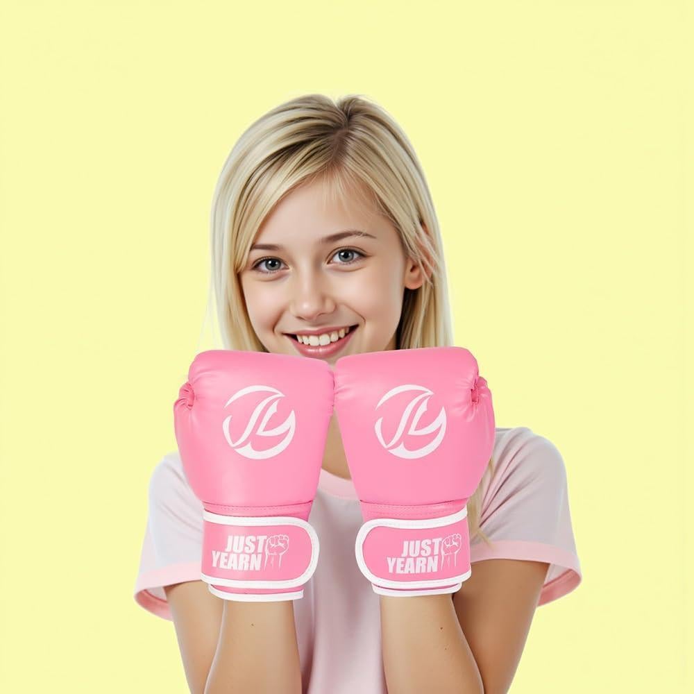 Guantes de Boxeo para Niños JUST YEARN 170g Rosa Entrenamiento