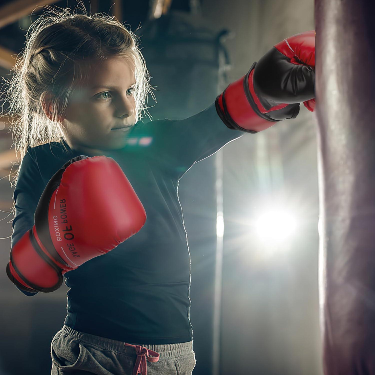 Juego de Guantes de Boxeo EUMAYES 6 oz para Niños 3-12 Años