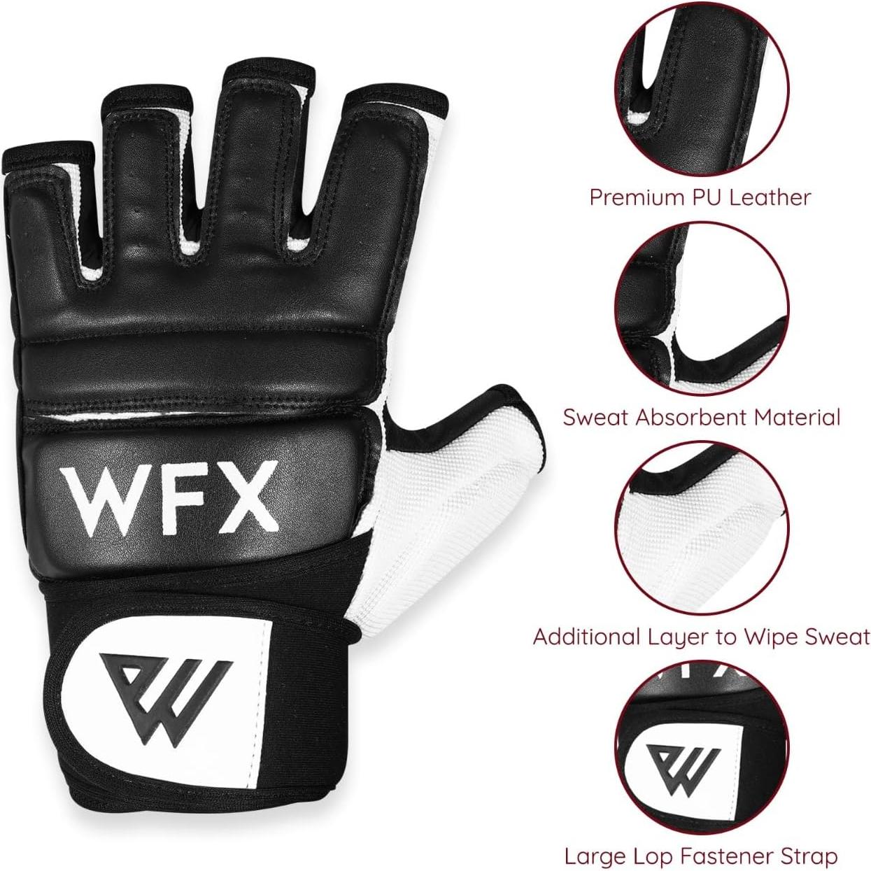 Guantes de Boxeo WFX para MMA y Artes Marciales - Negro
