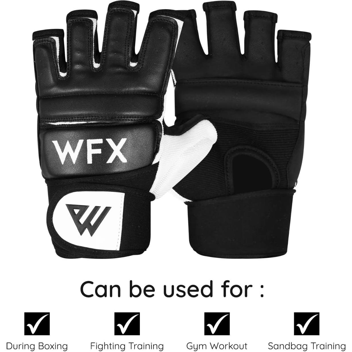 Guantes de Boxeo WFX para MMA y Artes Marciales - Negro