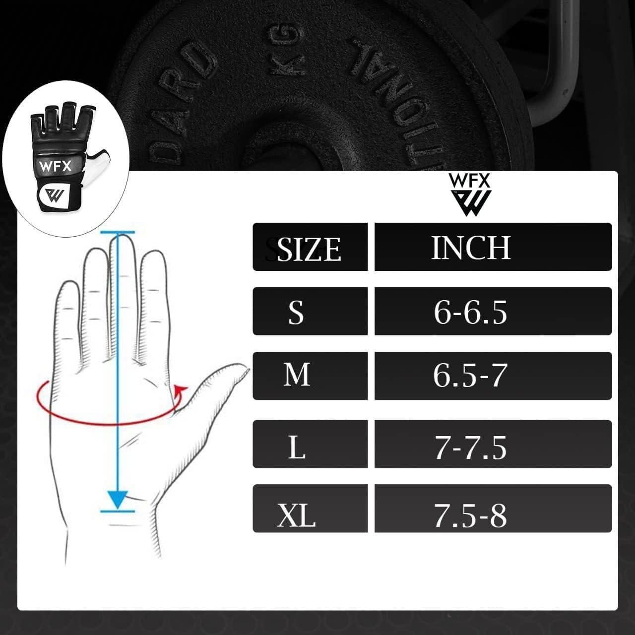 Guantes de Boxeo WFX para MMA y Artes Marciales - Negro