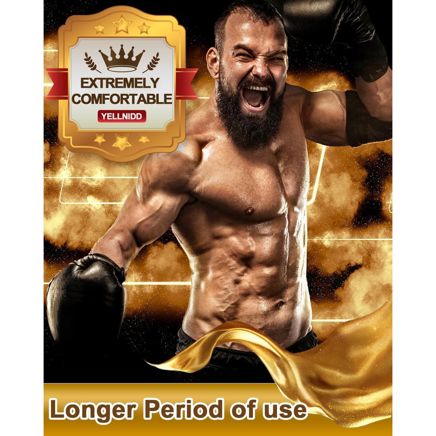 Guantes de Boxeo Yellnidd 10oz PU Sparring Unisex Negro