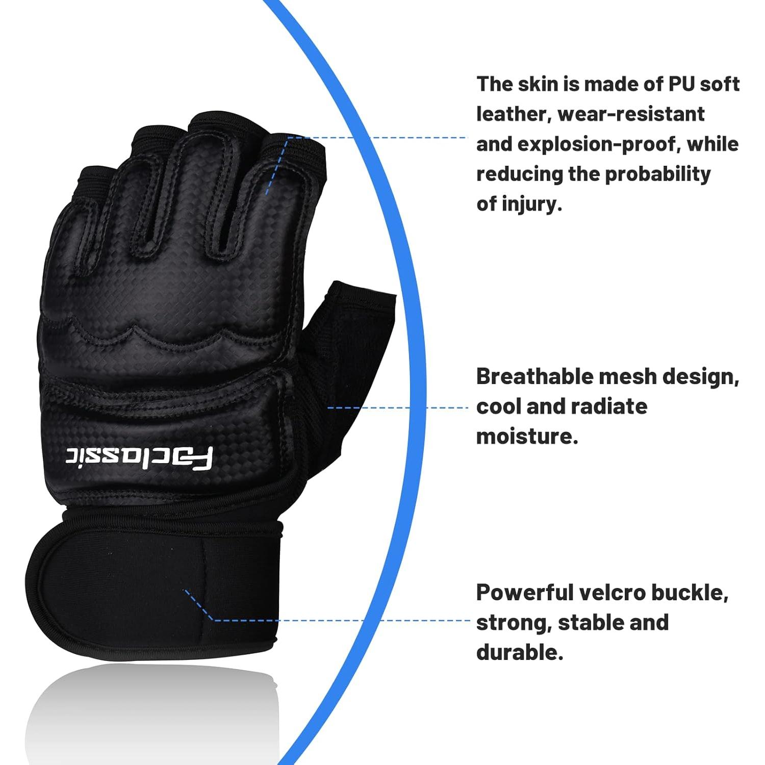 Guantes de Sparring Foclassic MMA Kickboxing Negro X-Pequeño