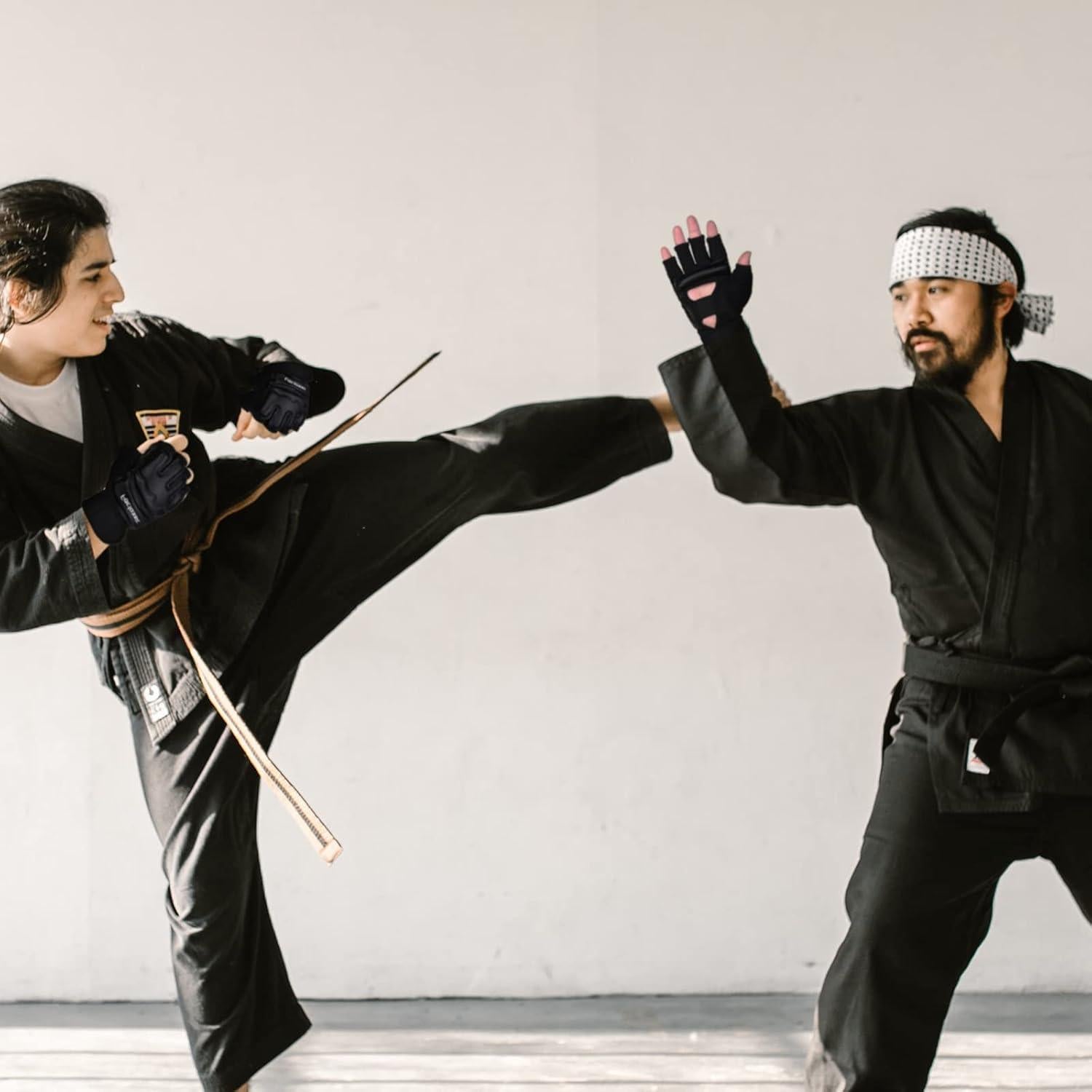 Guantes de Sparring Foclassic MMA Kickboxing Negro X-Pequeño