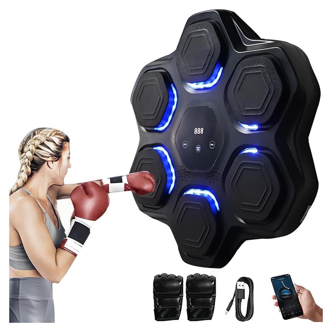 Máquina de Boxeo Musical Bluetooth Hewllertng con Guantes