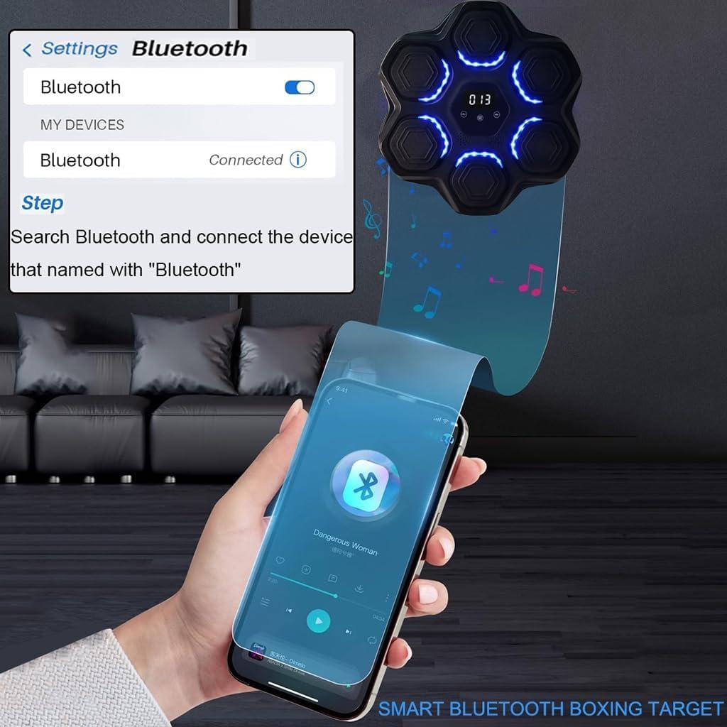 Máquina de Boxeo Musical Bluetooth Hewllertng con Guantes
